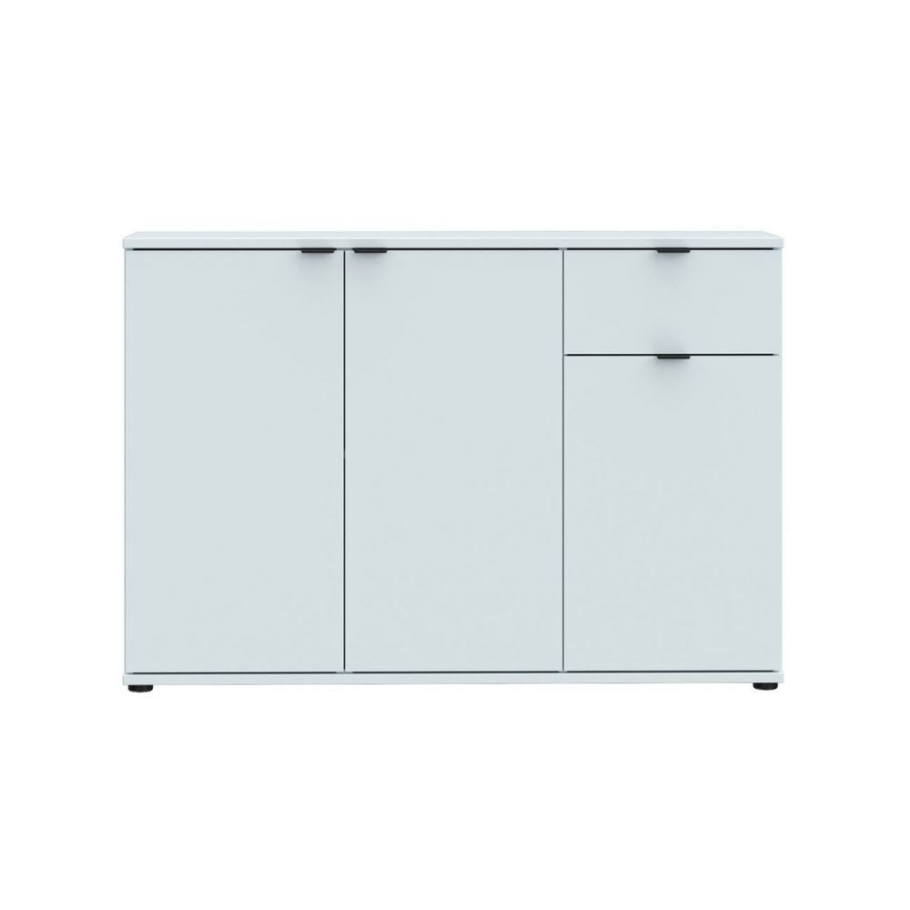 Mobile multiuso Segno con tre ante e 1 cassetto L 120 cm colore grigio chiaro