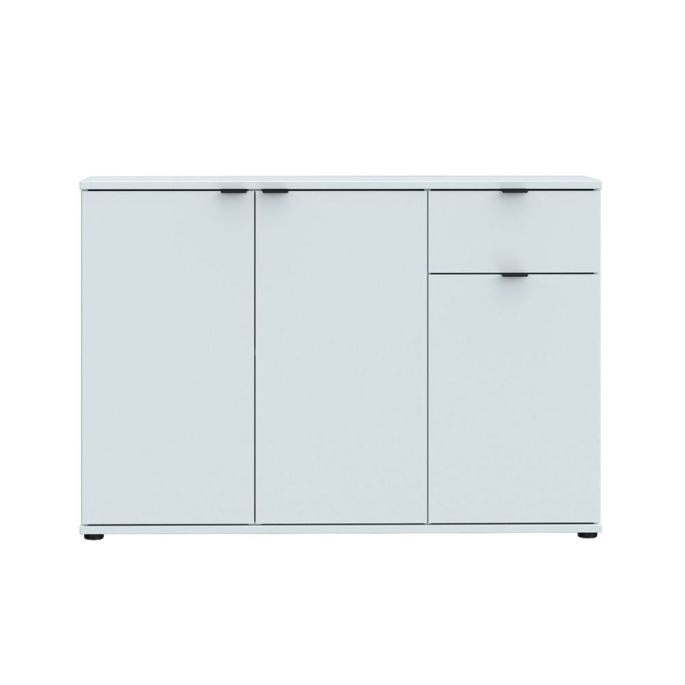 Mobile multiuso Segno con tre ante e 1 cassetto L 120 cm colore grigio chiaro
