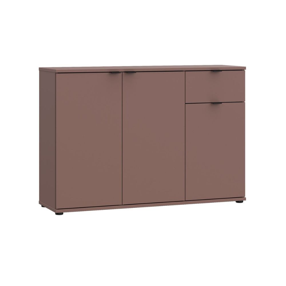 Mobile multiuso Segno con tre ante e 1 cassetto L 120 cm colore terracotta