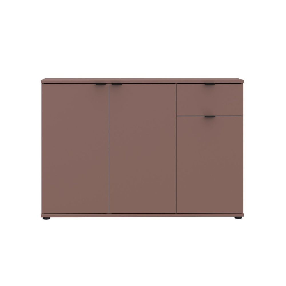 Mobile multiuso Segno con tre ante e 1 cassetto L 120 cm colore terracotta