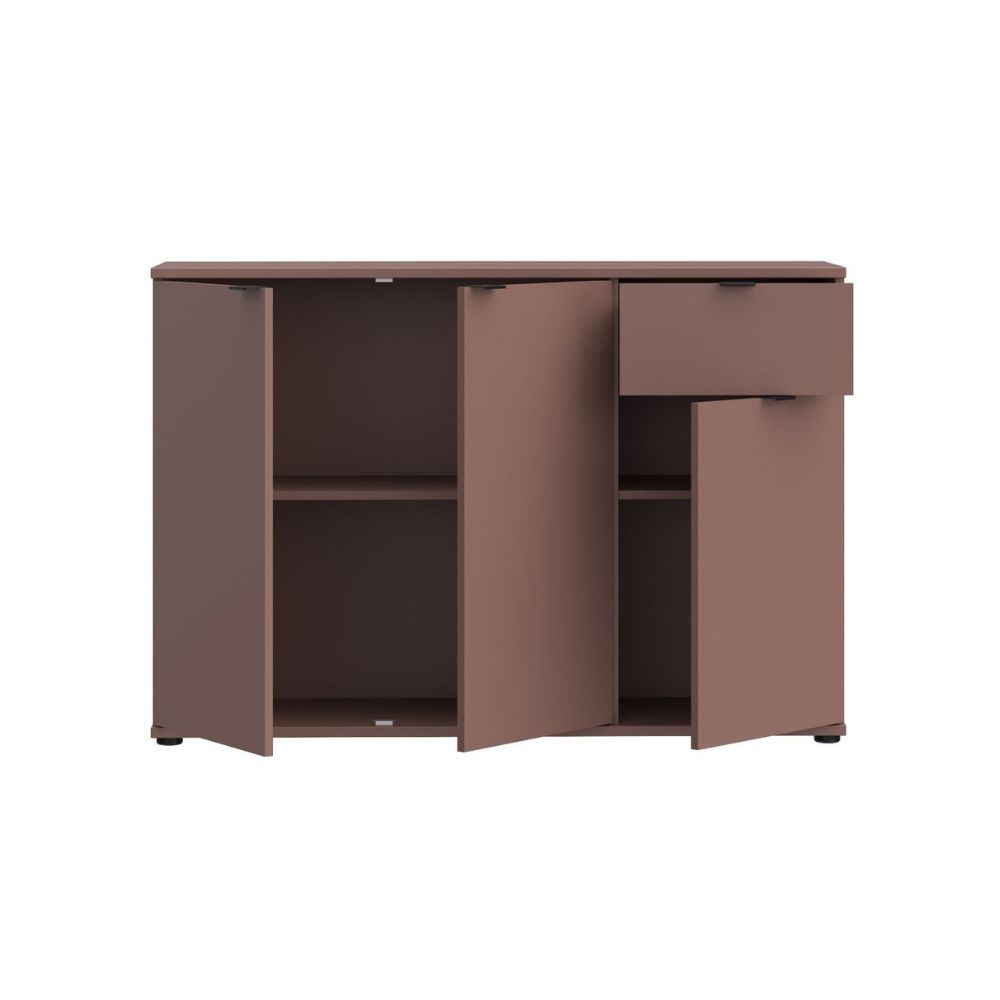 Mobile multiuso Segno con tre ante e 1 cassetto L 120 cm colore terracotta