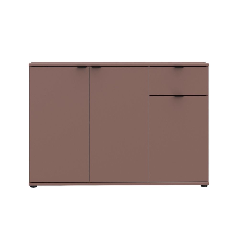 Mobile multiuso Segno con tre ante e 1 cassetto L 120 cm colore terracotta