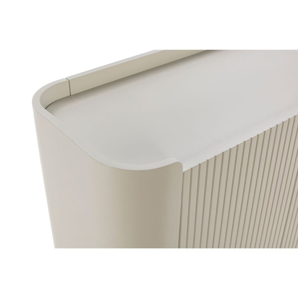 Mobile multiuso Willa18929 con 2 ante effetto cannettato colore crema