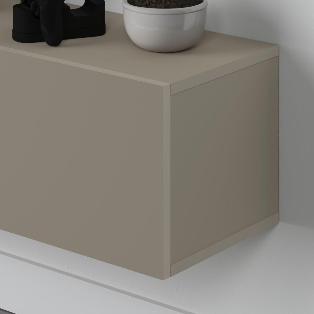 Mobile porta tv sospeso Francy 180 cm. con ante a ribalta in colore cashmere