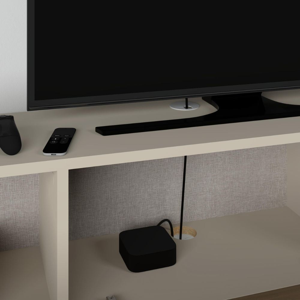 Mobile porta tv sospeso Francy 180 cm. con ante a ribalta in colore cashmere