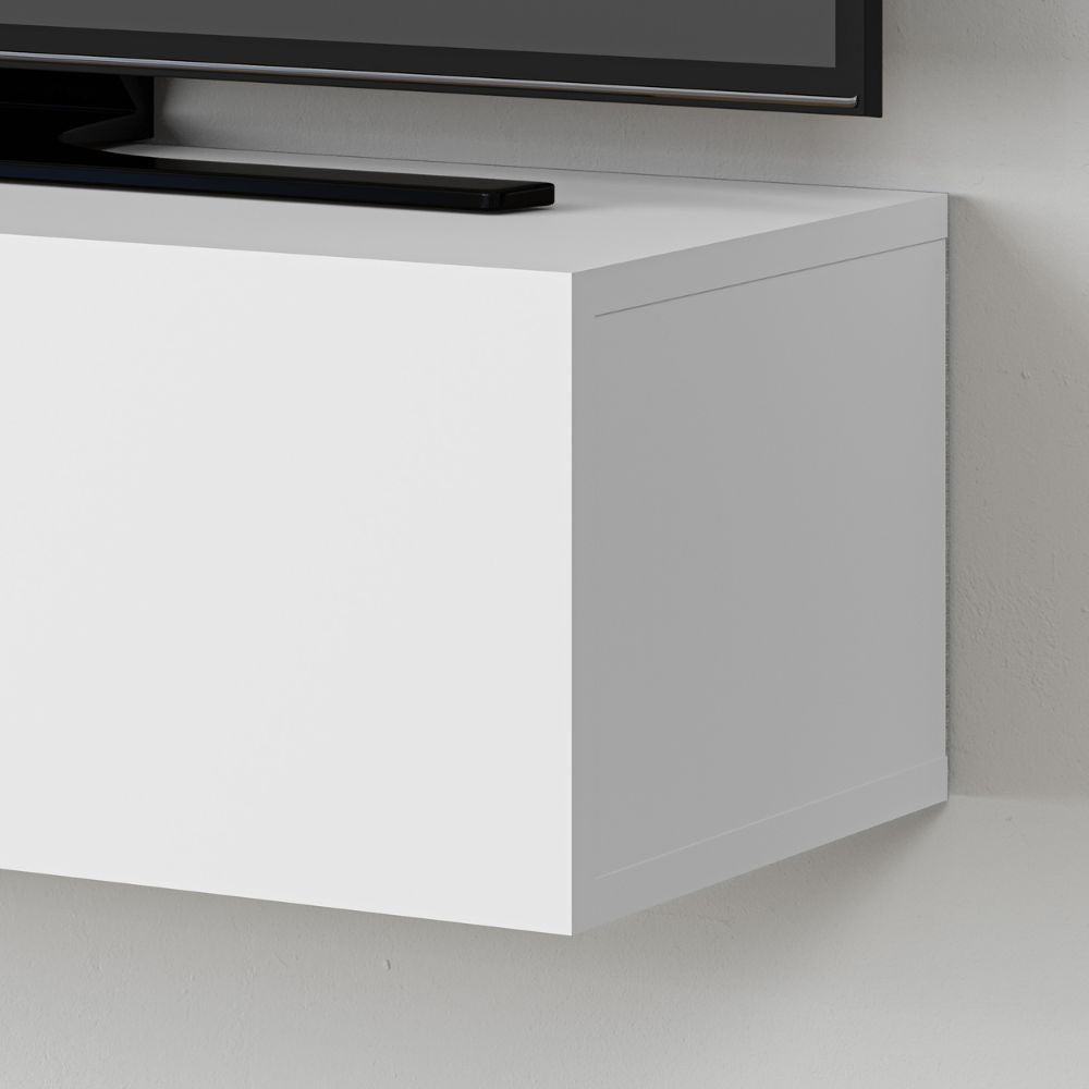 Mobile porta TV sospeso Francy bianco ante a ribalta 135x31.7x25 cm.