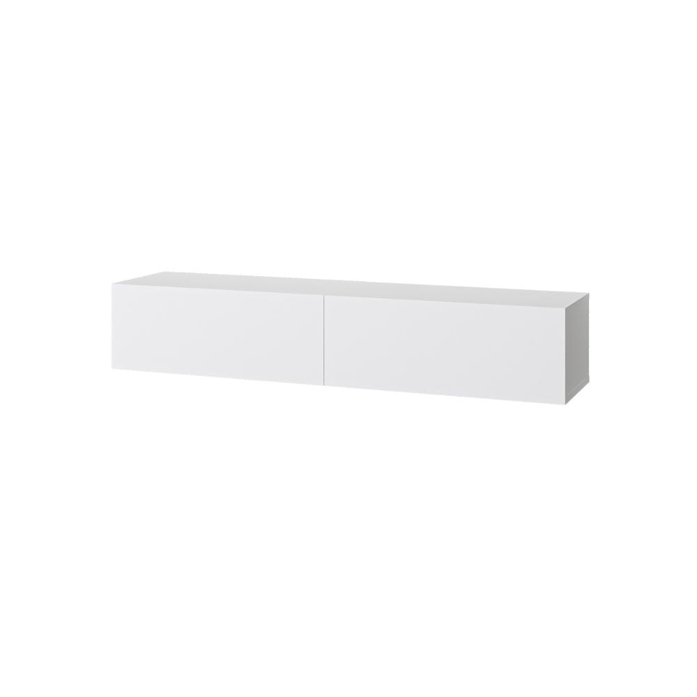 Mobile porta TV sospeso Francy bianco ante a ribalta 135x31.7x25 cm.