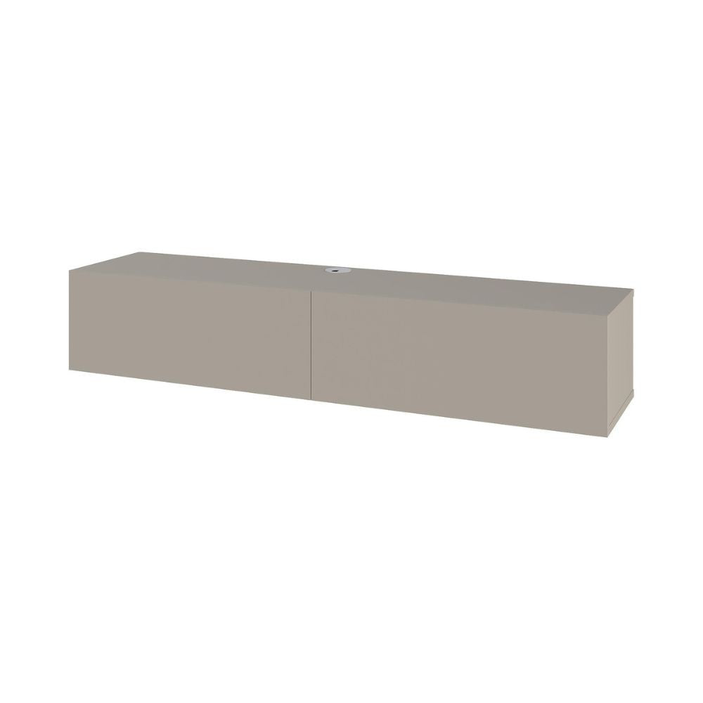 Mobile porta TV sospeso Francy cashmere con ante a ribalta 135x31.7x25 cm.