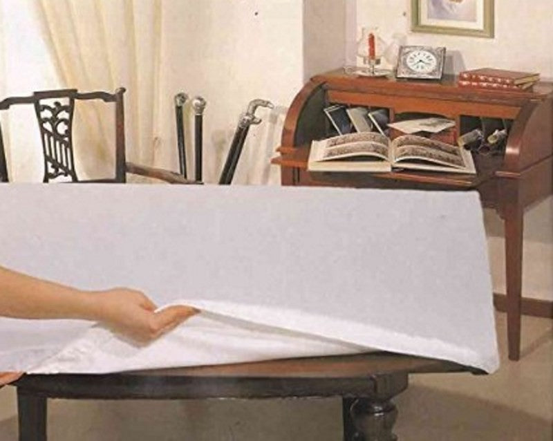 Mollettone copritavolo tavolo rettangolare bianco con eleastico Made Italy - Milano 7 Arte e Design