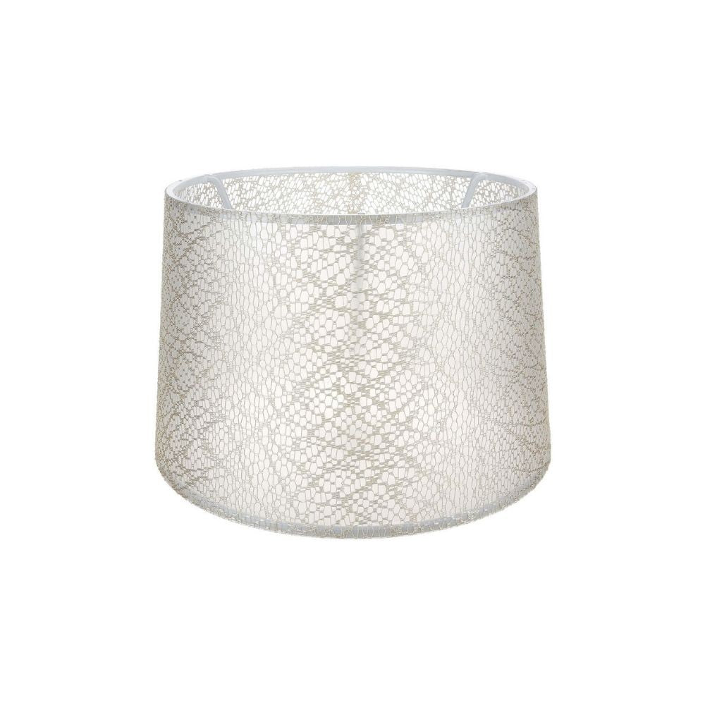 Paralume Deco ASZ1182 in PVC effetto tessuto crema motivo ricamo
