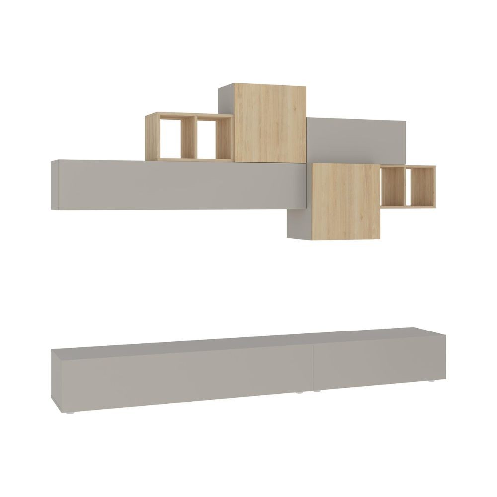 Parete attrezzata Tromen 260 cm. cashmere e rovere MTV234479