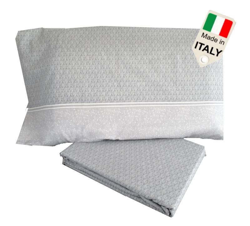 Parure Sacco Copripiumino letto Singolo 1 piazza felpato flanella caldo cotone - Milano 7 Arte e Design