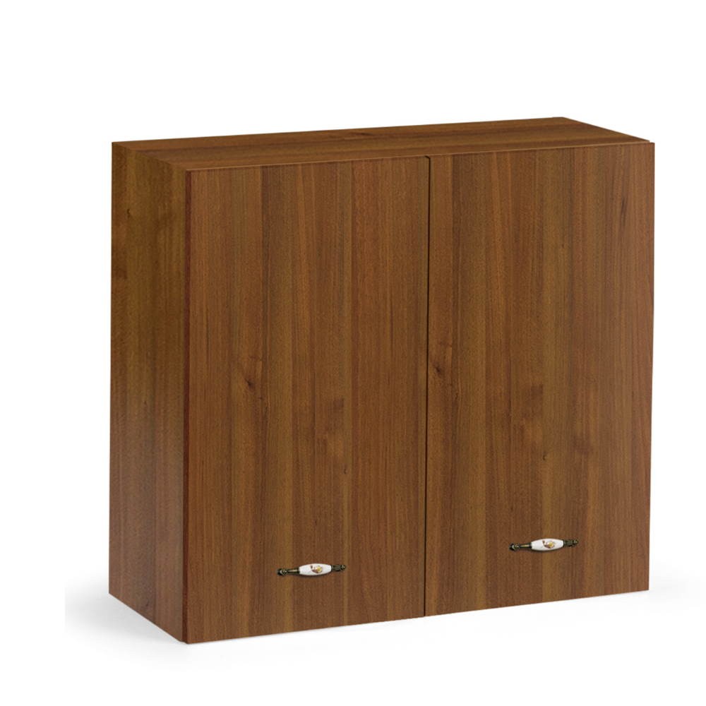 Pensile cucina 80x32x72H cm. 2 ante noce antico