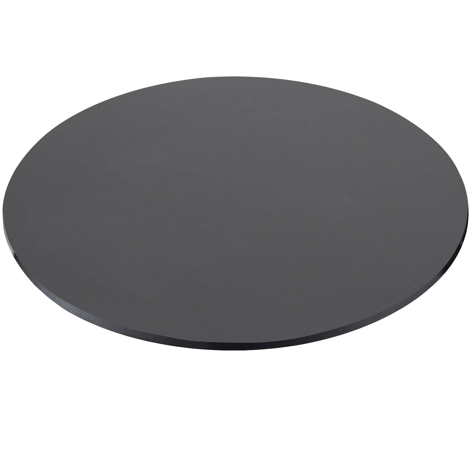 Pianale tavolo tondo 120x120x3.8 con bordo poliuretano antracite satinato