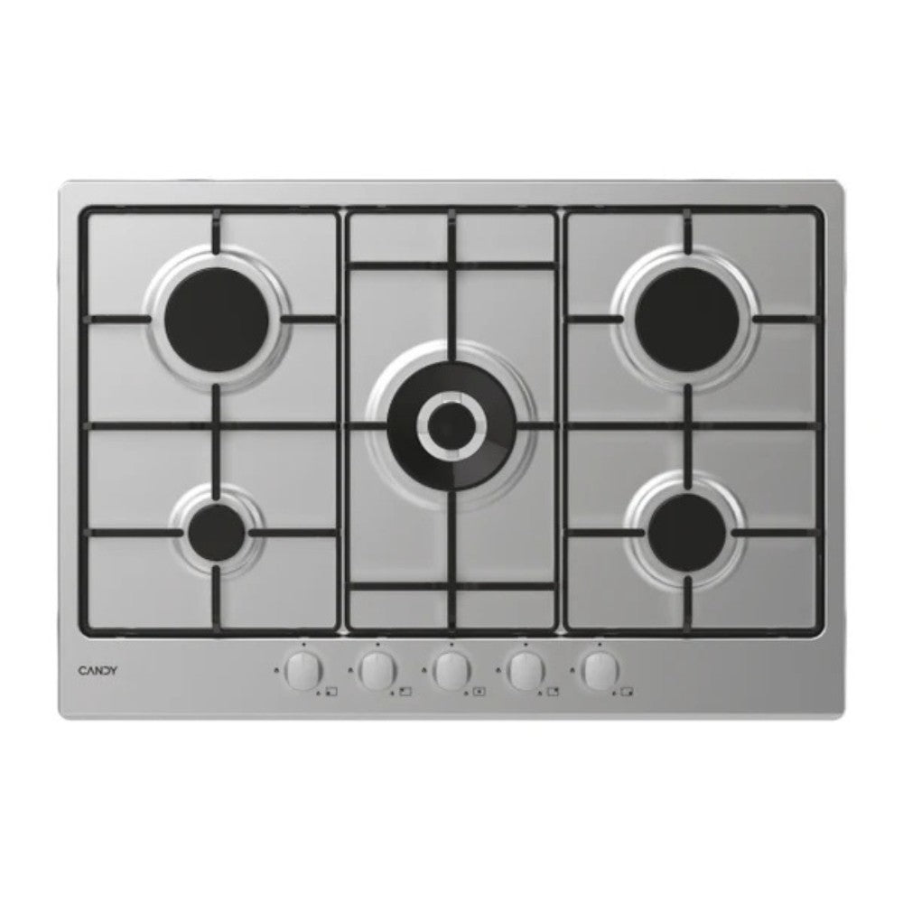 Piano cottura a gas Candy CHW74WX 5 fuochi 75 cm. inox