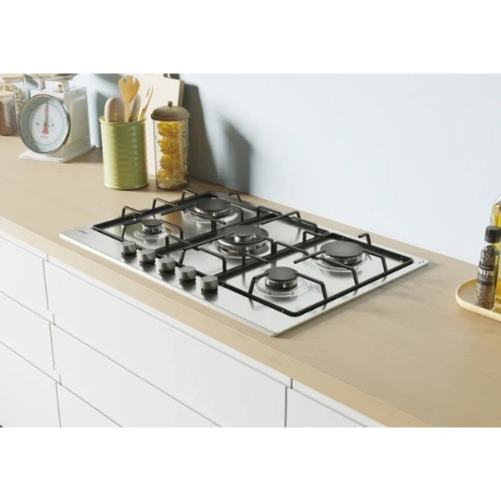 Piano cottura a gas Candy CHW74WX 5 fuochi 75 cm. inox