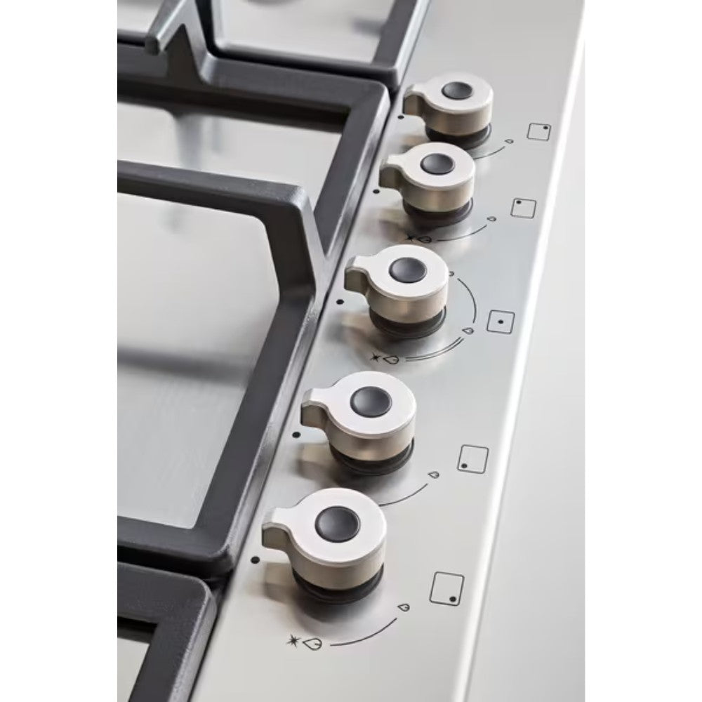 Piano cottura Bertazzoni P755CPROX a gas da 75 cm. 5 zone con dual wok centrale inox