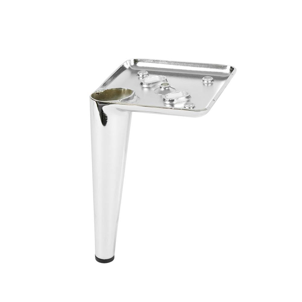 Piede in metallo Ago17 per mobili e complementi d'arredo H 17cm. cromato
