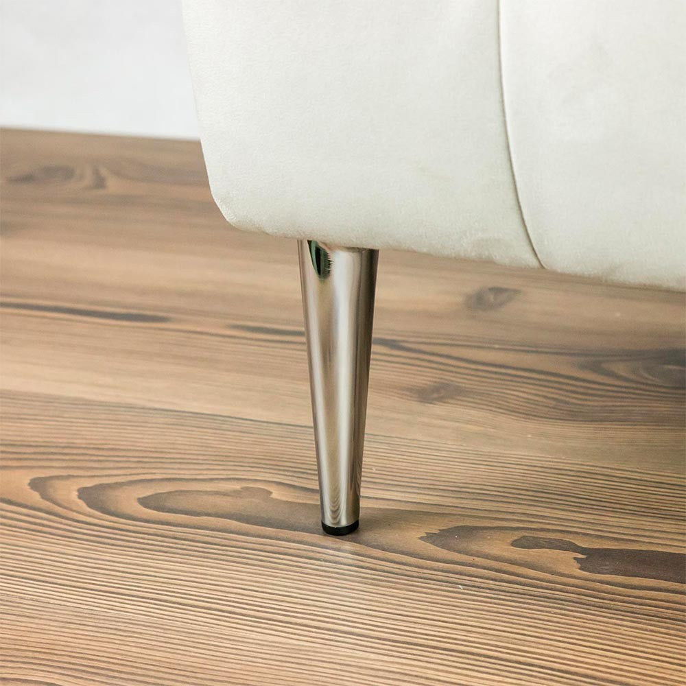 Piede in metallo Ago17 per mobili e complementi d'arredo H 17cm. cromato