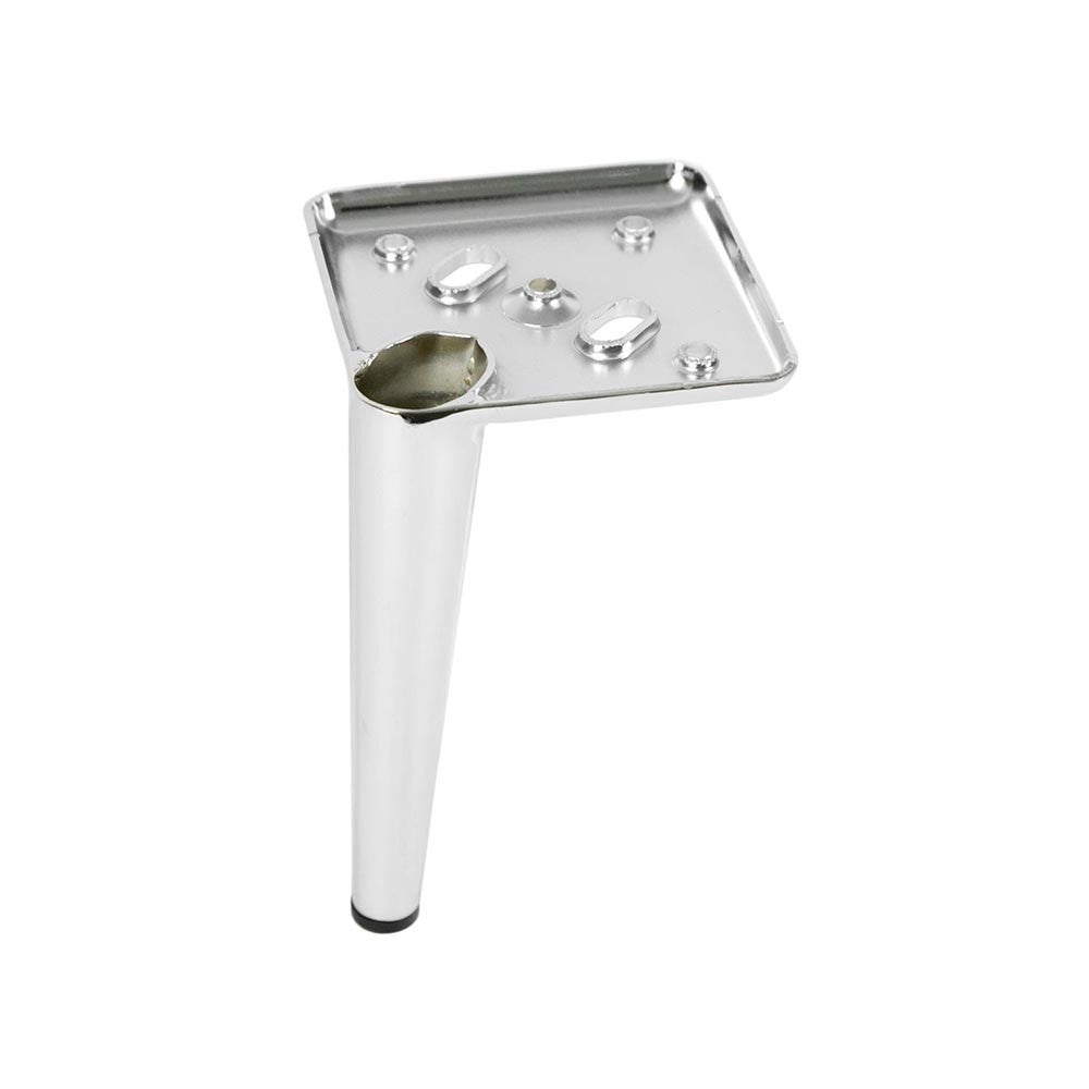 Piede in metallo Ago17 per mobili e complementi d'arredo H 17cm. cromato