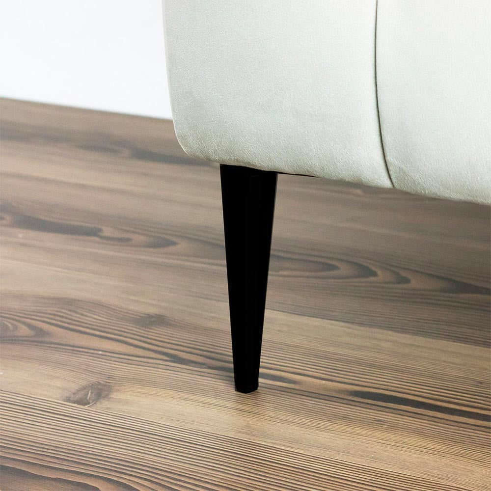 Piede in metallo Ago17 per mobili e complementi d'arredo H 17cm. nero opaco