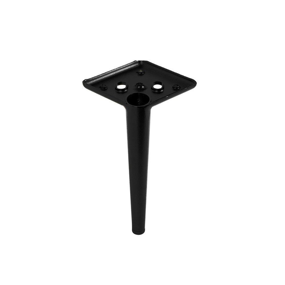 Piede in metallo Ago17 per mobili e complementi d'arredo H 17cm. nero opaco