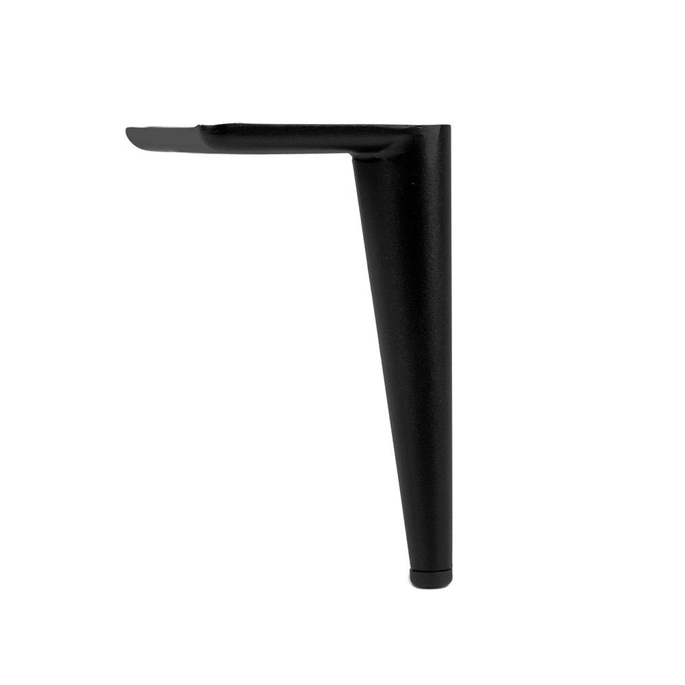 Piede in metallo Ago17 per mobili e complementi d'arredo H 17cm. nero opaco