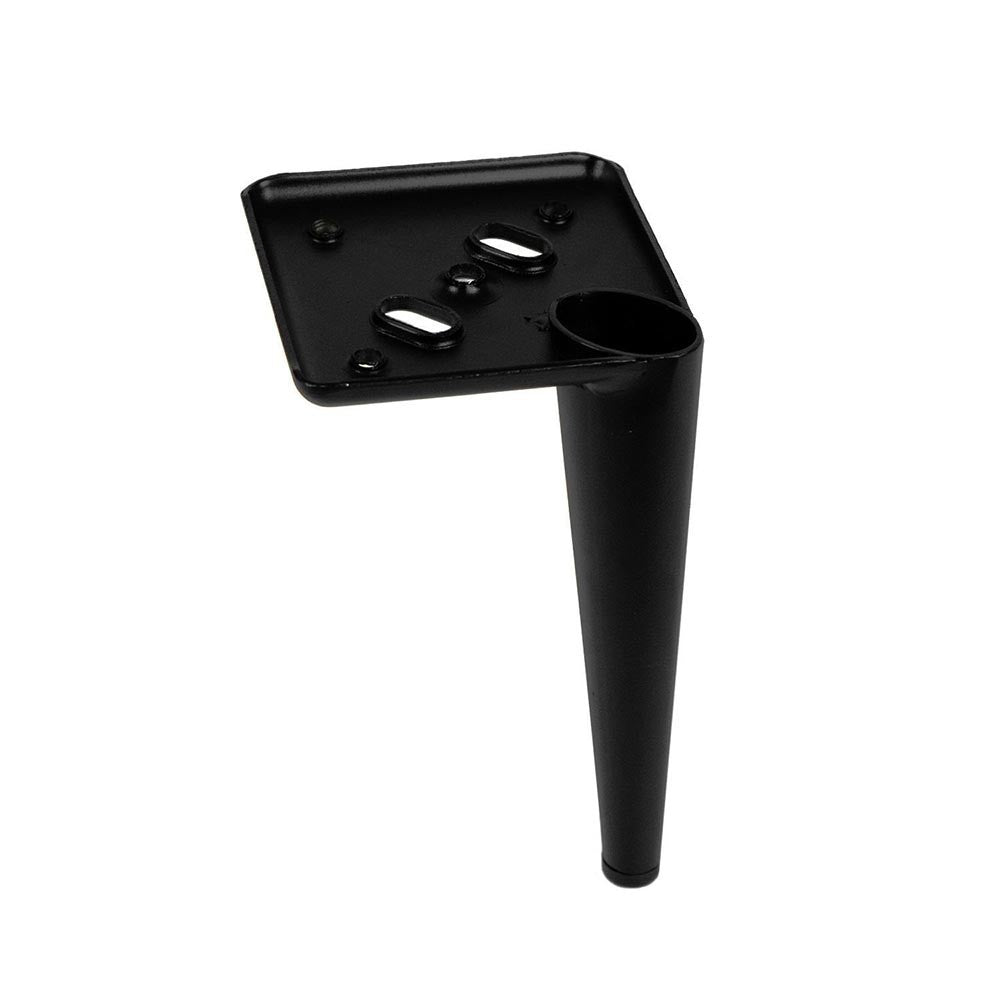 Piede in metallo Ago17 per mobili e complementi d'arredo H 17cm. nero opaco