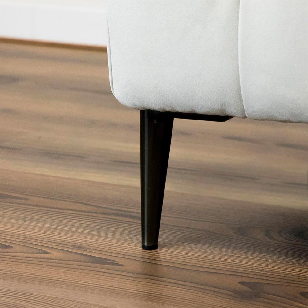 Piede in metallo Ago17 per mobili e complementi d'arredo H 17cm. nickel nero