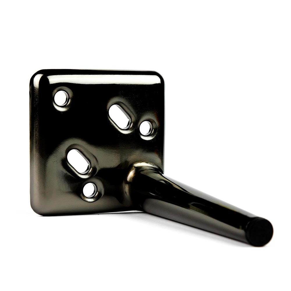 Piede in metallo Ago17 per mobili e complementi d'arredo H 17cm. nickel nero