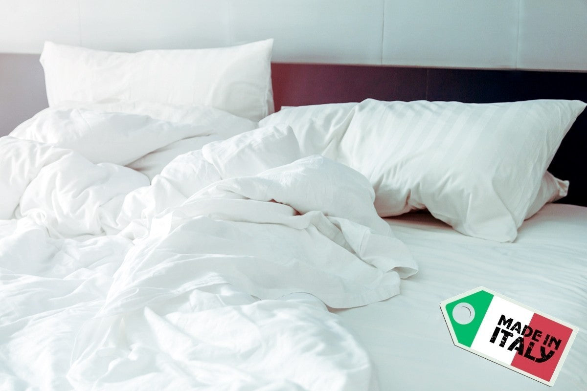 Piumino Bianco letto matrimoniale microfibra anallergico made in Italy