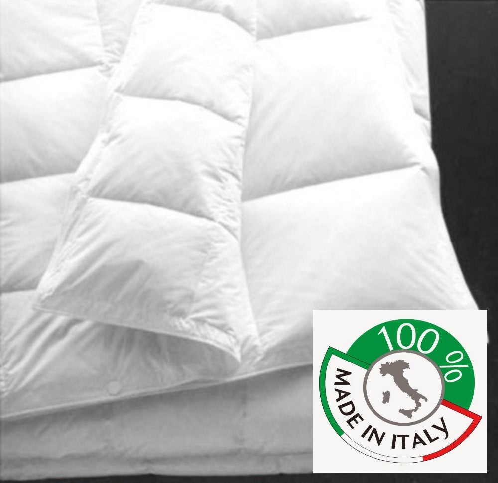 Piumino bianco microfibra 4 stagioni 2 piumini singoli MADE IN ITALY - Milano 7 Arte e Design