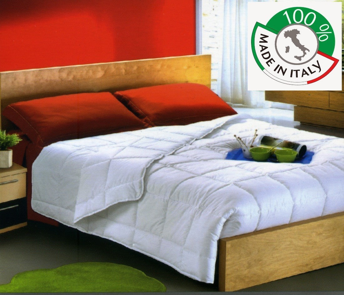 Piumino bianco microfibra 4 stagioni 2 piumini singoli MADE IN ITALY - Milano 7 Arte e Design