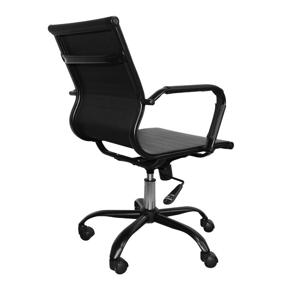 Poltrona da ufficio NuviaS con schienale basso colore nero