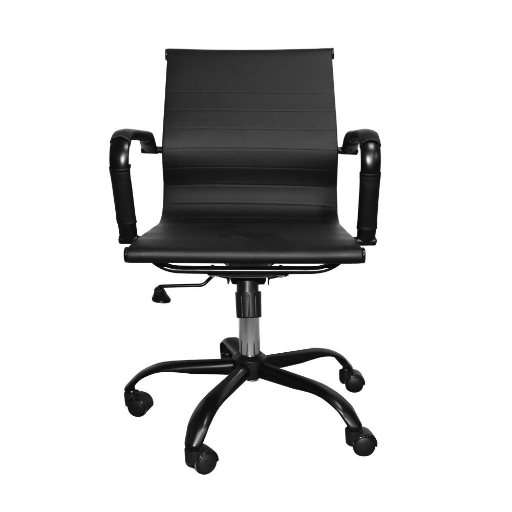 Poltrona da ufficio NuviaS con schienale basso colore nero