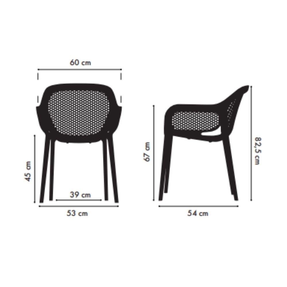 Poltrona design Atra caffè beige set 4 pezzi