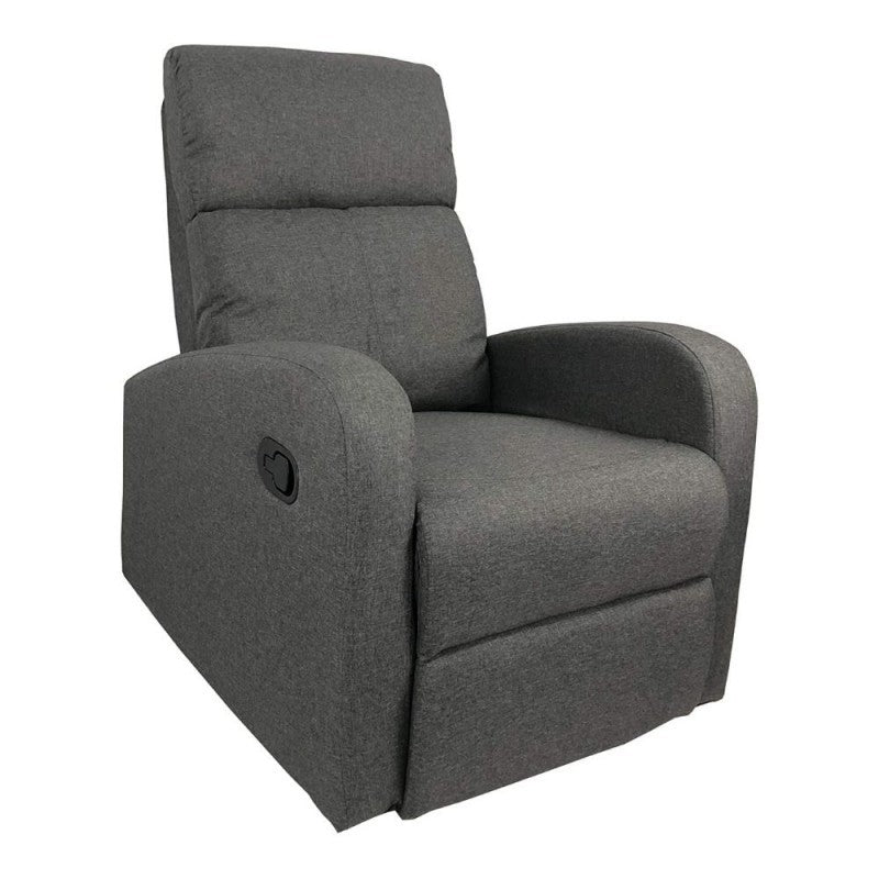 Poltrona relax Giada manuale tessuto grigio