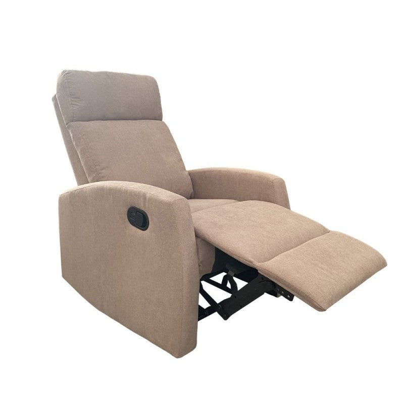 Poltrona relax Giada manuale tessuto tortora