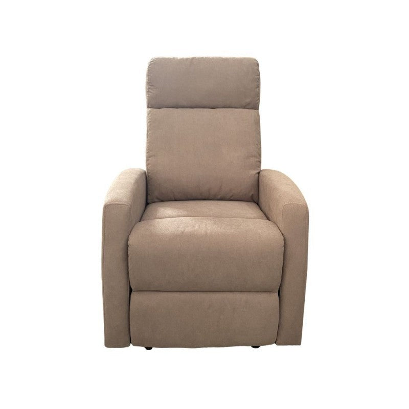 Poltrona relax Giada manuale tessuto tortora