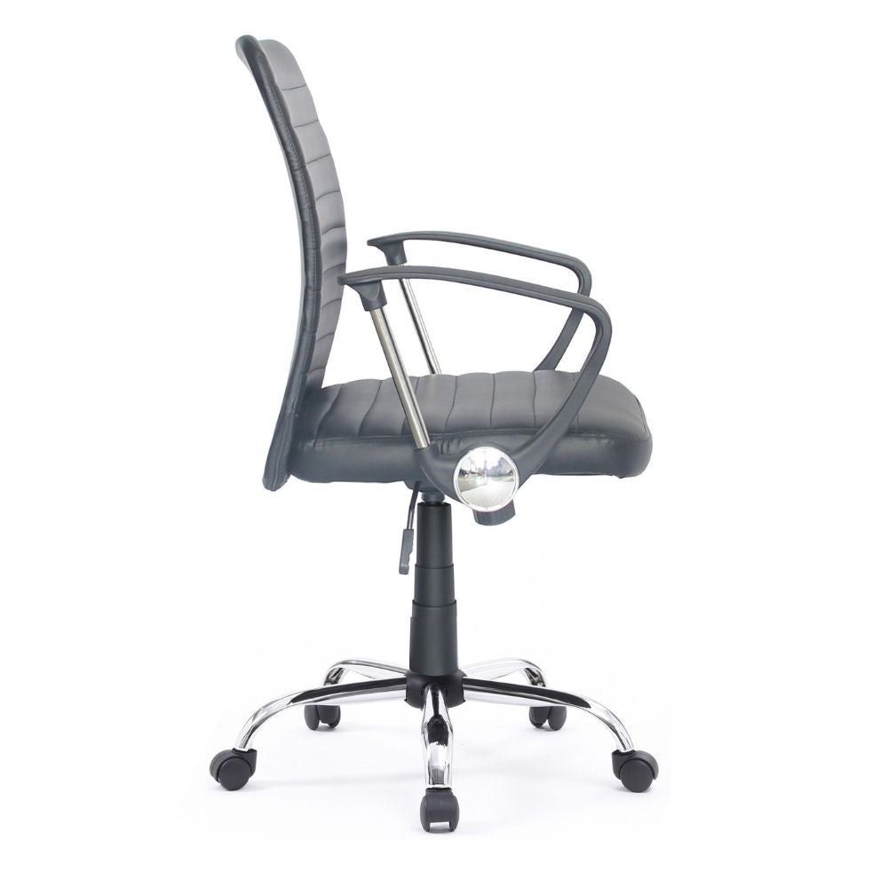 Poltrona ufficio Asgar base cromata nera
