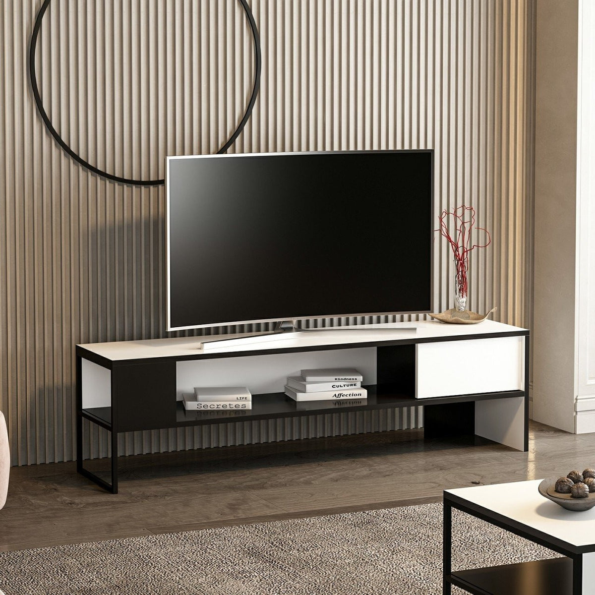 Porta tv Concordtv bianco e nero