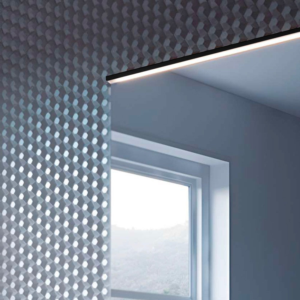 Profilo illuminazione LED Walk bagno 600 mm nero opaco