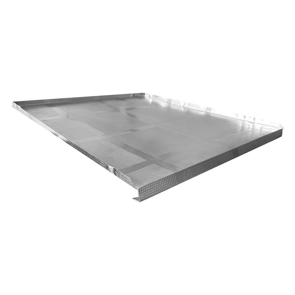 Protezione sottolavello alluminio goffrato spessore 0.3 mm con guarnizione 562X500 mm.