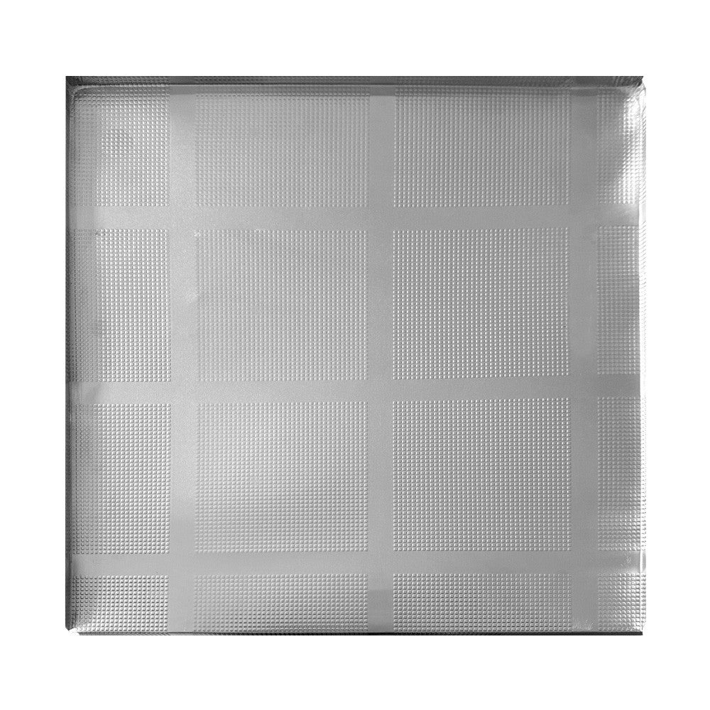 Protezione sottolavello alluminio goffrato spessore 0.3 mm con guarnizione 762x500 mm.
