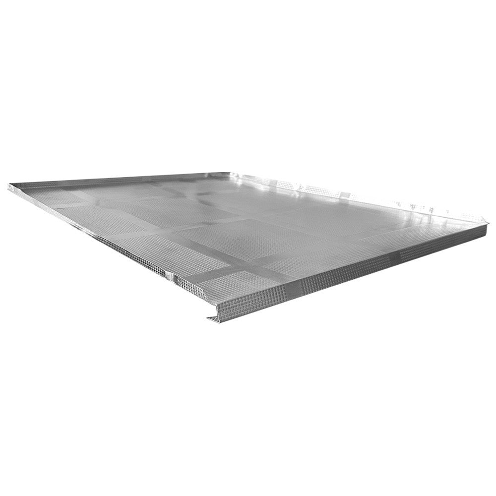 Protezione sottolavello alluminio goffrato spessore 0.3 mm con guarnizione 862X500 mm.