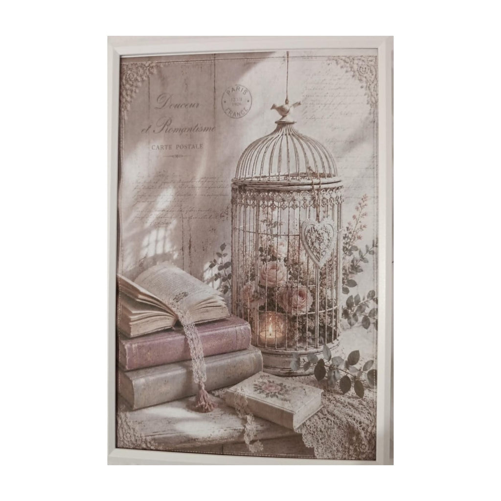 quadri shabby, vintage , retrò, set da 3