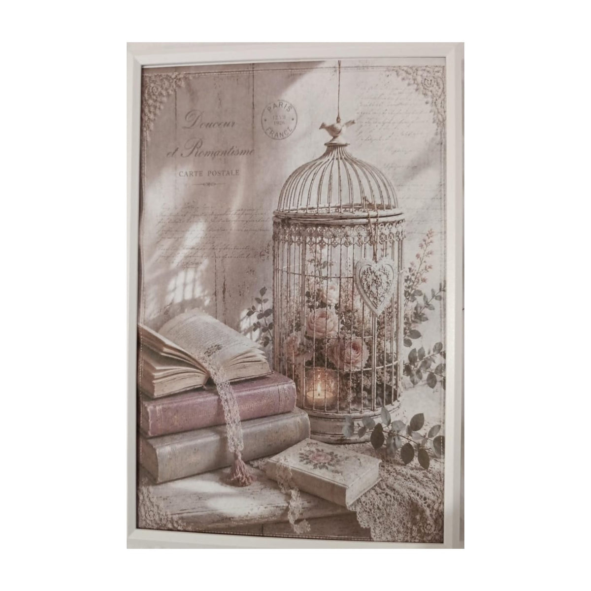 quadri shabby, vintage , retrò, set da 3