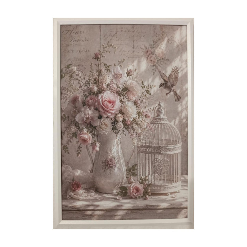 quadri shabby, vintage , retrò, set da 3