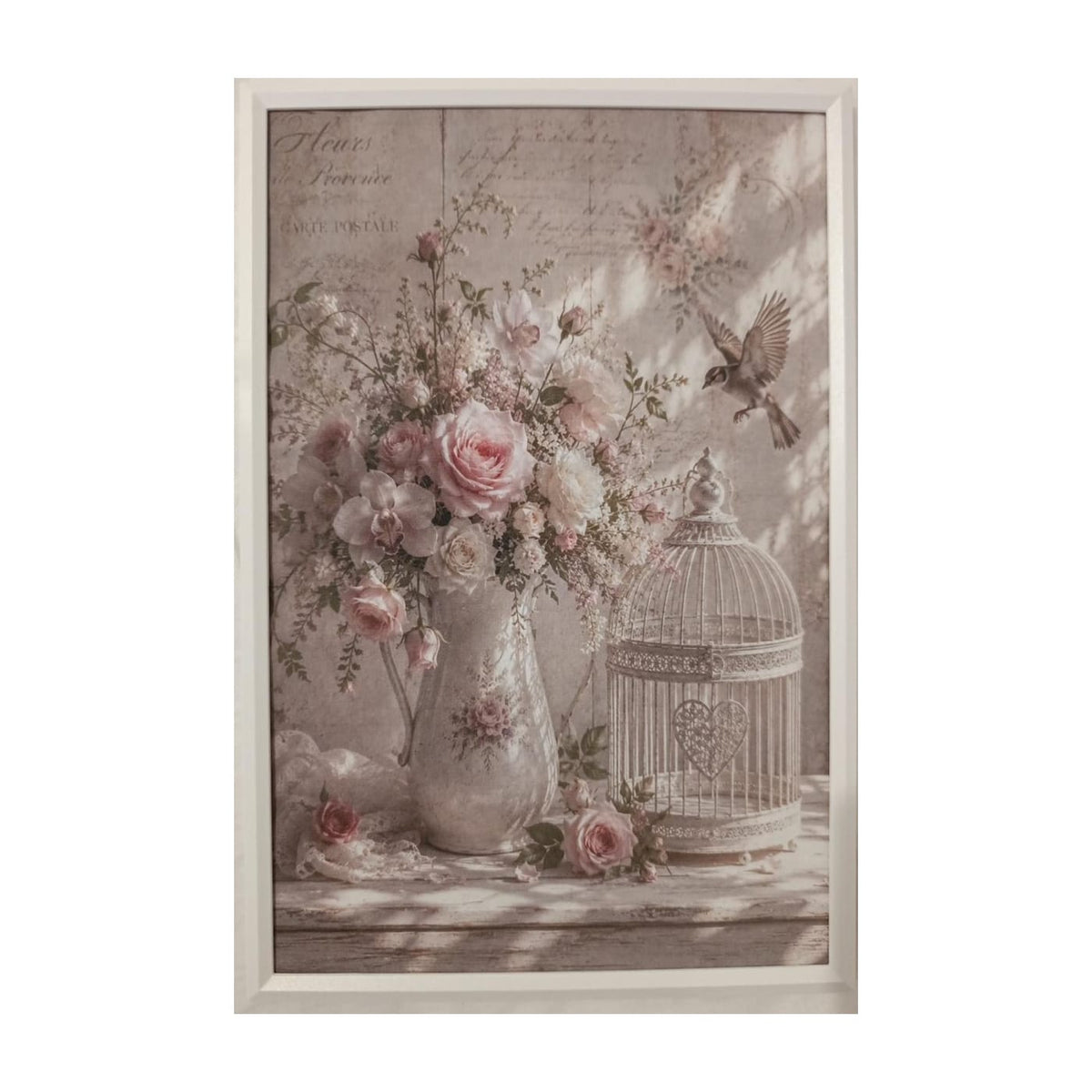 quadri shabby, vintage , retrò, set da 3
