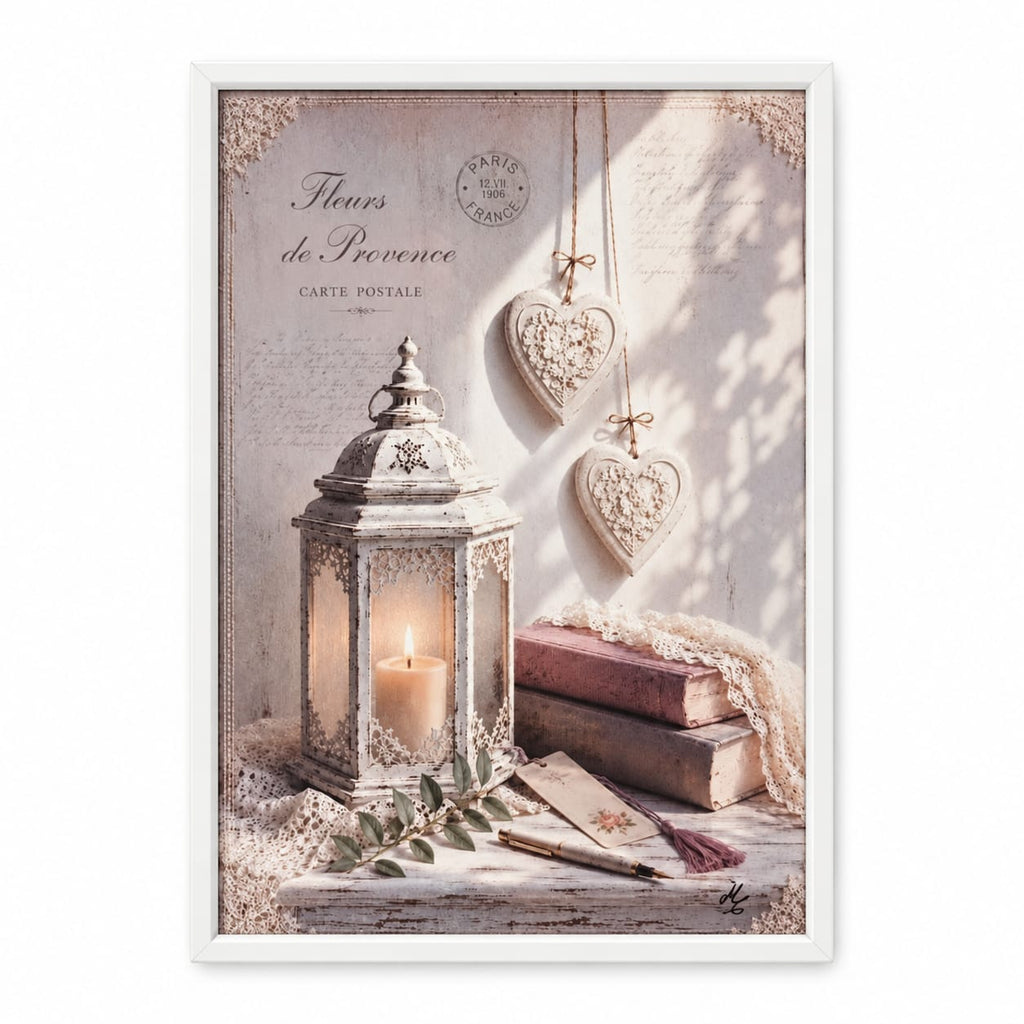 quadri shabby, vintage , retrò, set da 3